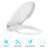 Round Bidet Toilet Seat with Quiet-Close, Non-Electric Bidet Toilet Seat with Self Cleaning Dual Nozzles, Fit Round Toilet Seat, White Bidet Seat