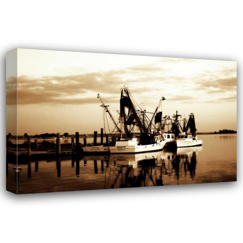 «Breakwater Bay HauseFootballock, Alan», art sur toile tendue avec châssis: Beaufort Shrimpers PSHSF-159, H 13 po x l 18 po
