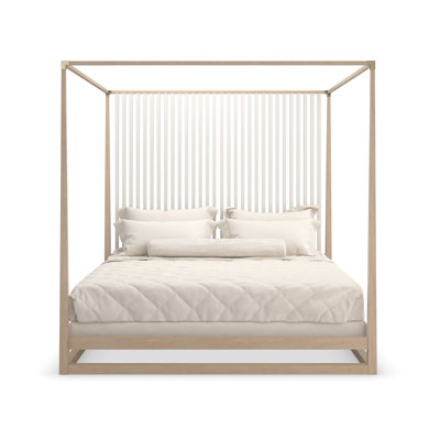 Pinstripe Canopy Bed