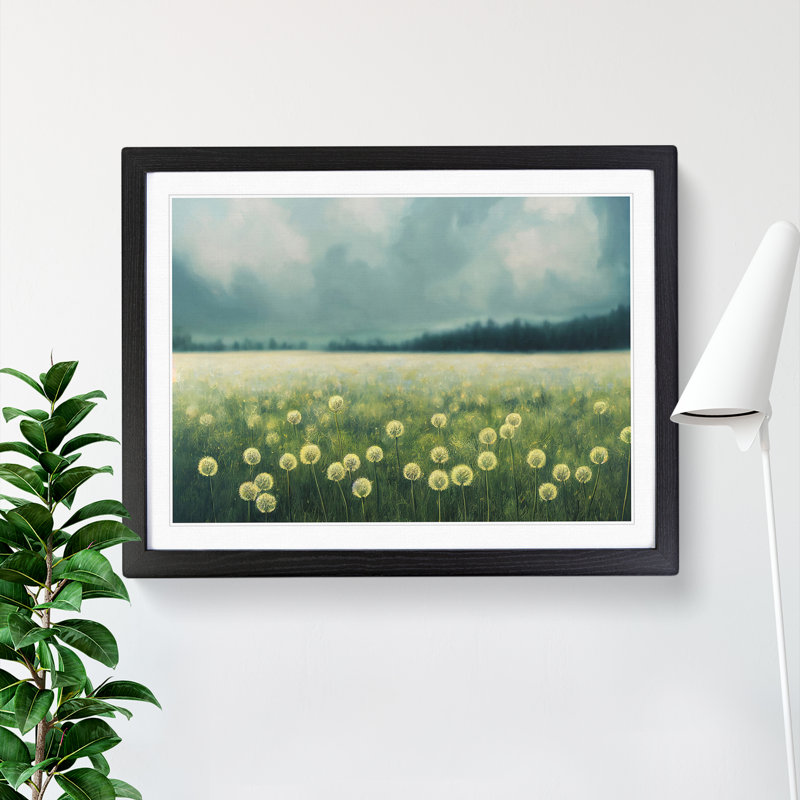 Dandelion Field Vol.4 - Framed Print, Black, 25cm H x 34cm W x 2cm D