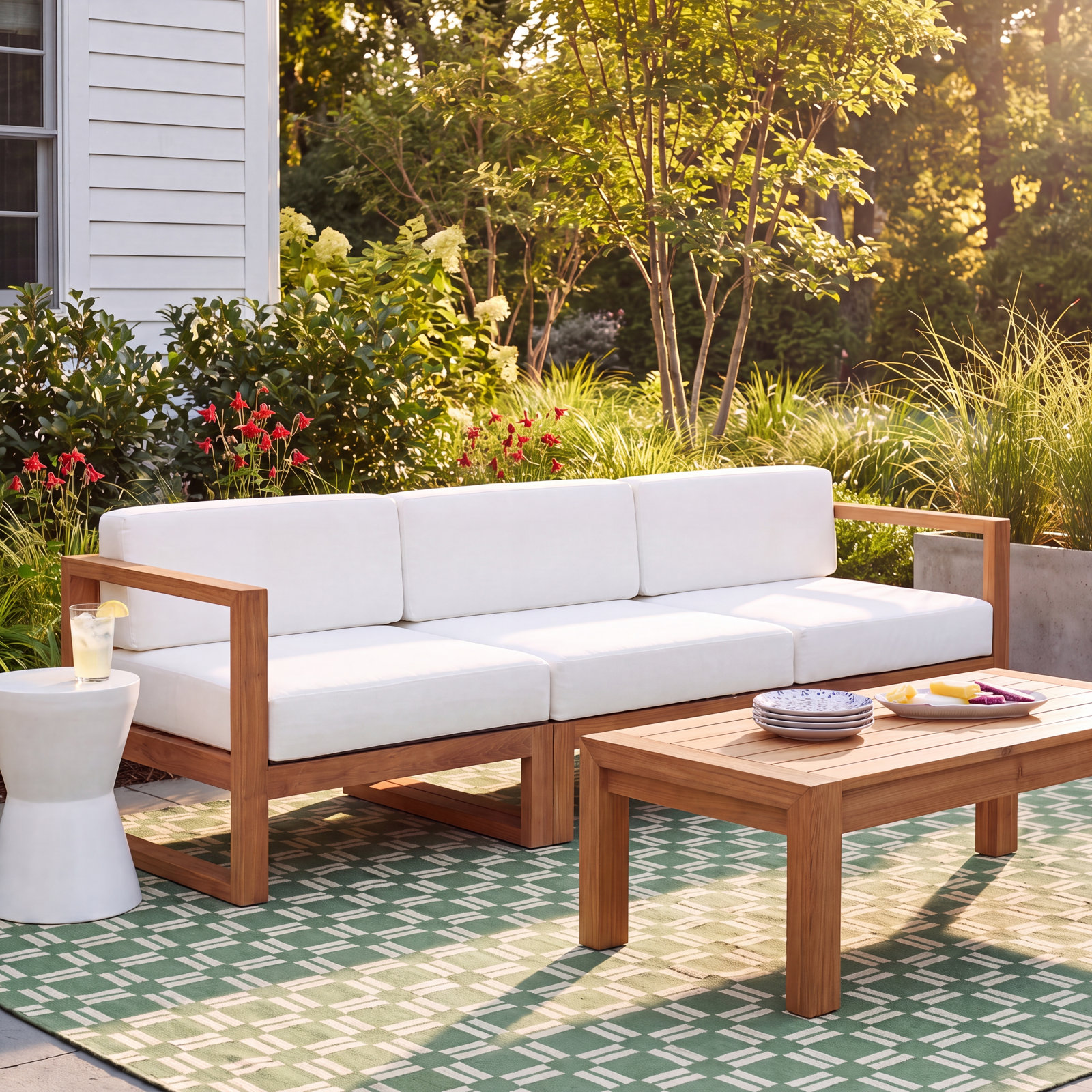 Upland 103" Teak Patio Sofa
