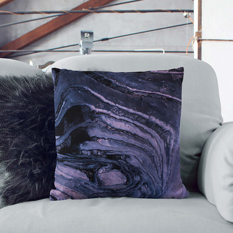 Luscious Vibes Cushion with Filling, Black, 40cm H x 40cm W x 15cm D