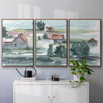Valley Farm II, reproduction sur toile 3 pièces