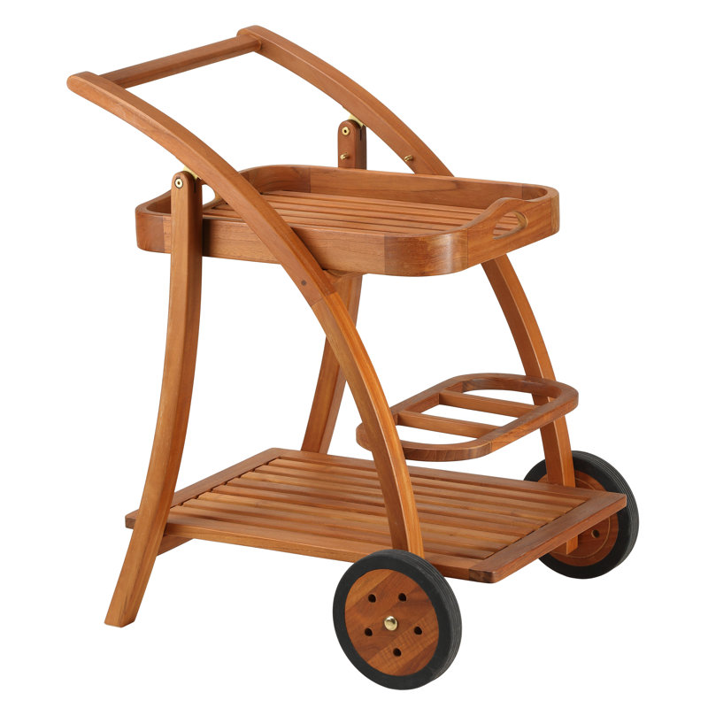 Aldham Solid Wood Bar Cart