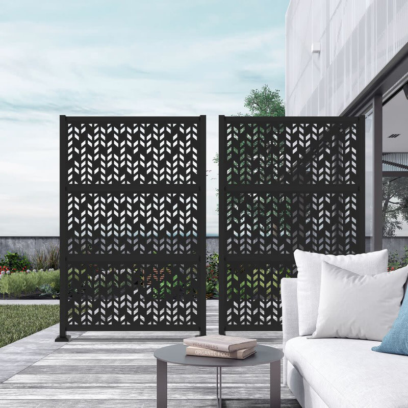 Aztek Black Polypropylene Decorative Screen Panel, 2 ft x 4 ft