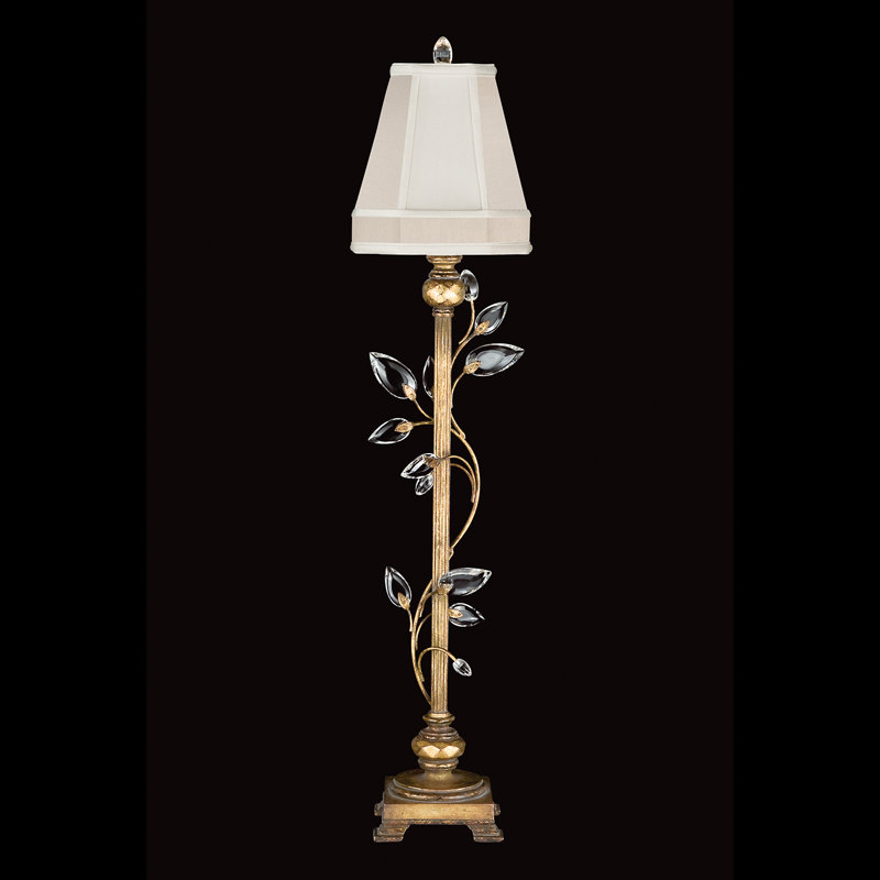 Crystal Laurel Buffet Table Lamp, Gold