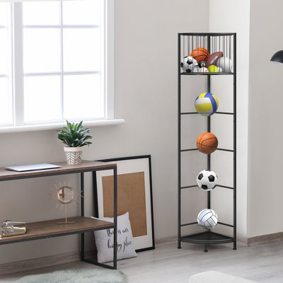 Metal Corner Floor Plant Stand Shelf Rack 5-Tier Display Corner Organizer Storage for Living Room Bedroom Balcony Indoor Outdoor 66" Tall