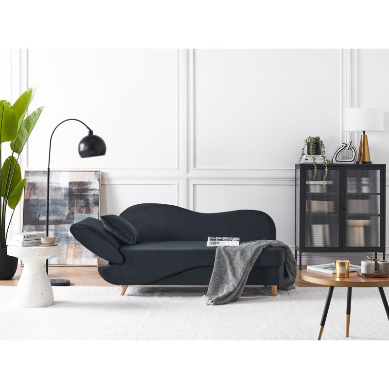 Ahliyah Upholstered Chaise Lounge, Left Hand Facing, Black