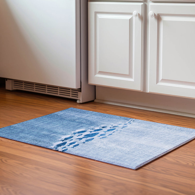 Premium Machine Washable Cerrito Blue Rug