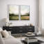 «Minimal Landscape», art à l'aquarelle vert pâle, images murales minimalistes classiques simples, impression sur toile encadrée, ensemble de 2 pièces, 16 x 24 x 2, 24 x 36 x 2-71660347-71660344
