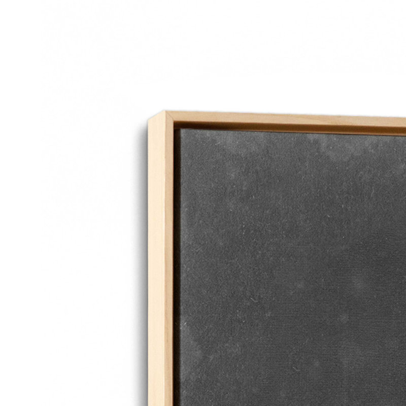 Impression d'arbre de Noël minimaliste sur toile, H 12,75 po x l 8,75 po, Cadre flottant brun