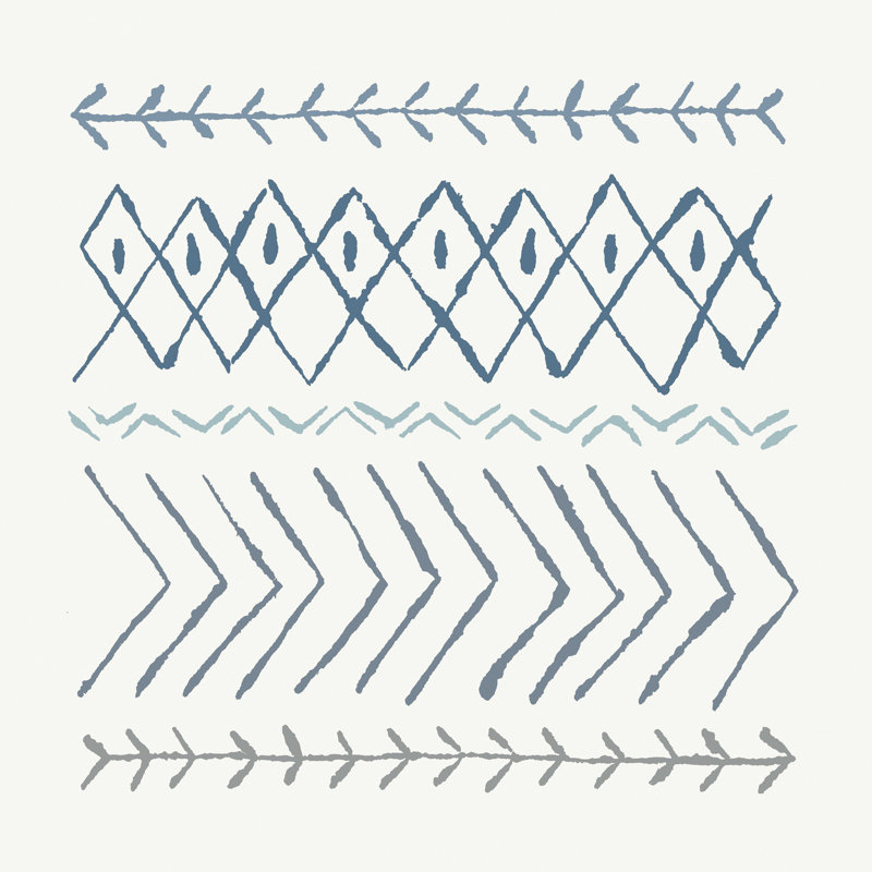 Nordic Vibes II - bleu, H 12 po x l 12 po x P 1,25 po