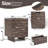 18.9" W Retro Wooden Nightstand With Built In Socket & Two Drawers