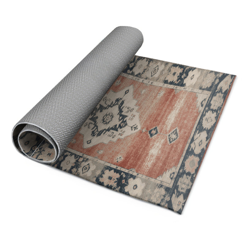 Tapis gris intérieur et extérieur surteint, Rectangle 5 pi x 7 pi