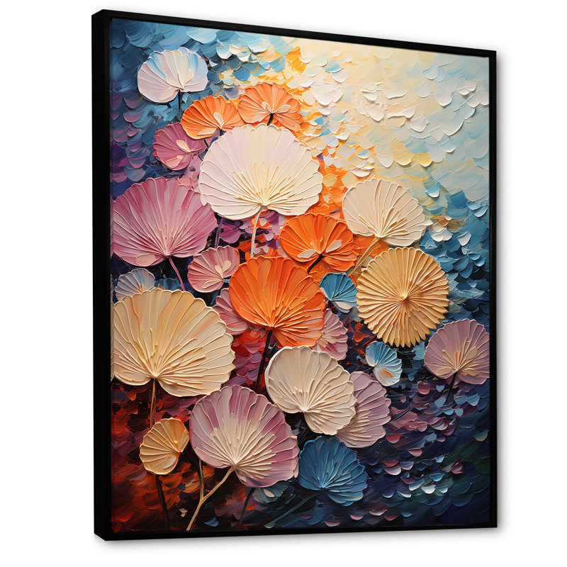 Coastal Harmony Dreamscape sur toile, Cadre flottant noir, H 32 po x l 24 po x P 1 po
