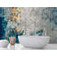 Murale texture abstraite sarcelle et or-719037023