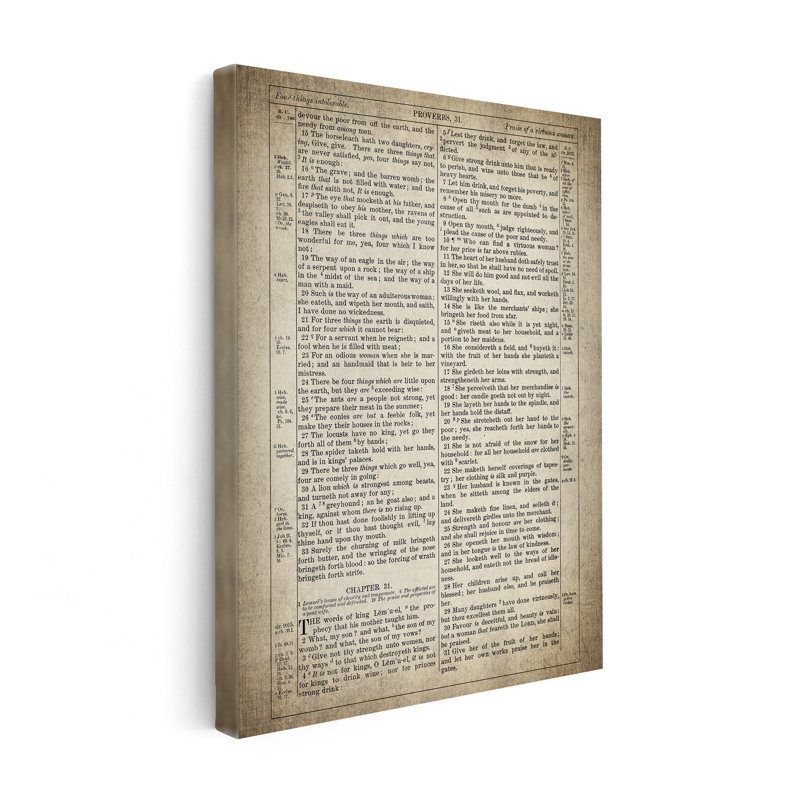 Proverbes 31, Unframed, Canvas, 24"H x 32"W