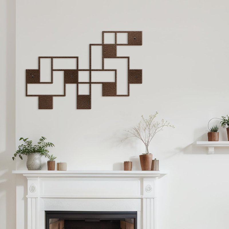 Wall Decor Metal, Bronze, 15" H x 30" W x 0.05" D