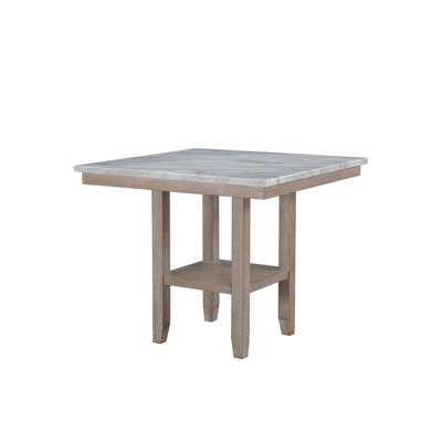 Natural Square Marble Table, Solid Wood + , Color, Finish, Transitional Style, 42" X 35.75", 77 Lb Bar Shape, Transitional, W D 35.75" H,