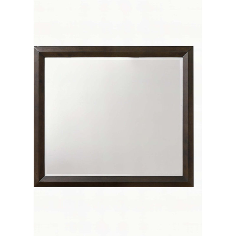 Merveille  Espresso Finish Mirror, Espresso, 35" x 39", Synthetic Wood