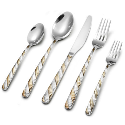 30 Pieces Flatware Set Service for 6, 18/10 Premium Stainless Steel -  Everly Quinn, 77611333384443A09F6F70D0CA76C9EE