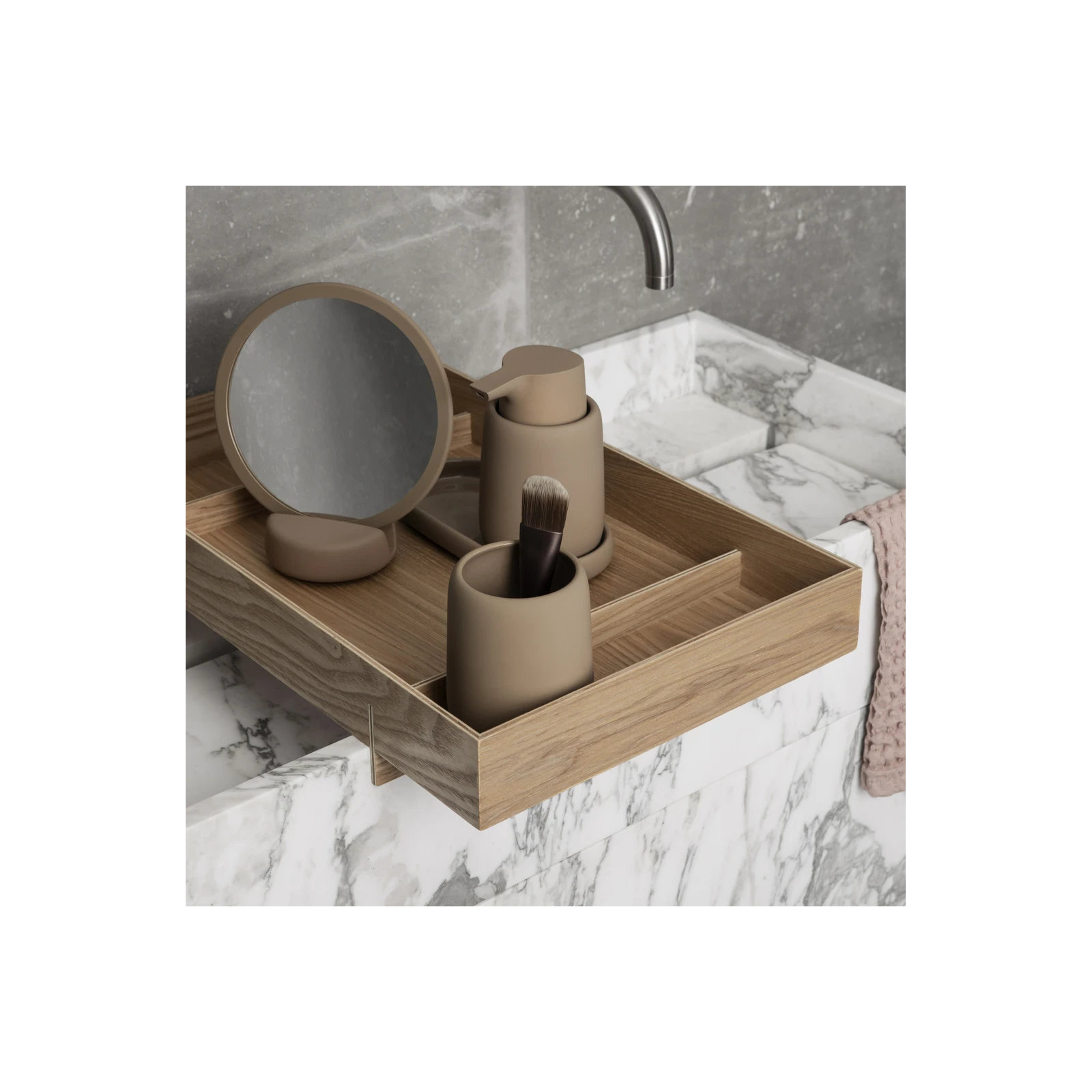 SONO Soap Dispenser, Silicone Covered Tan