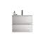 Meuble-lavabo mural avec lavabo en céramique et un trou de robinet-868573475