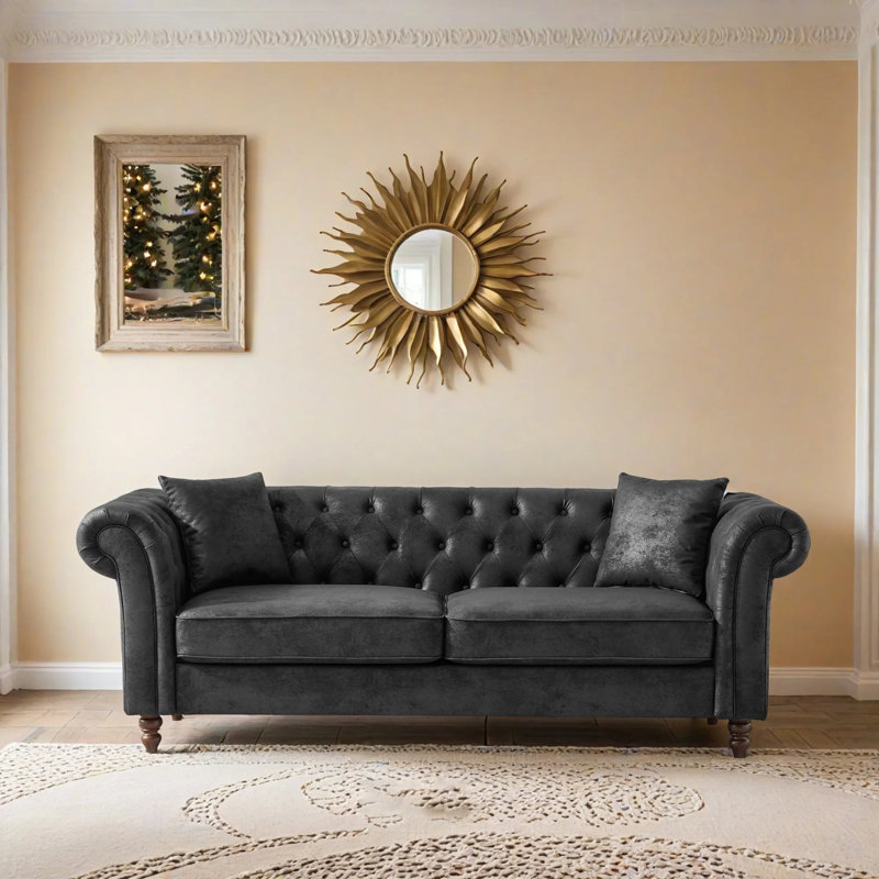 Divan Chesterfield, Noir