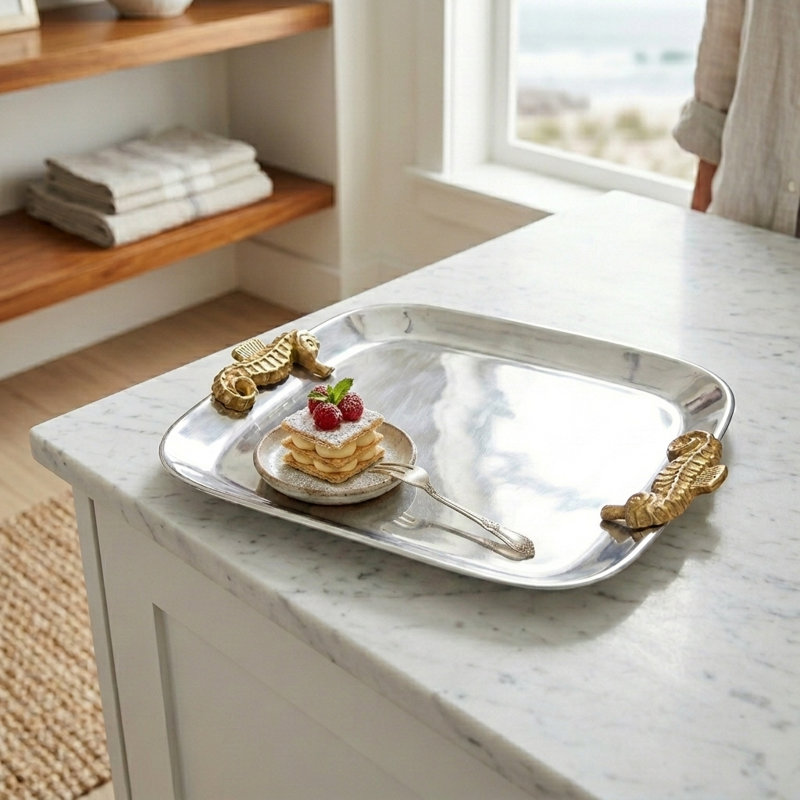 Dovecove Glam Aluminum Tray
