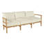 Santa Barbara 87" Wide Outdoor Teak Patio Sofa with Cushions-19669168-19669152-125804076