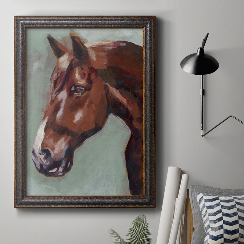 Peinture par numéro cheval I, toile encadrée de qualité supérieure - prête à être accrochée, H 20 po x l 16 po x P 2,5 po