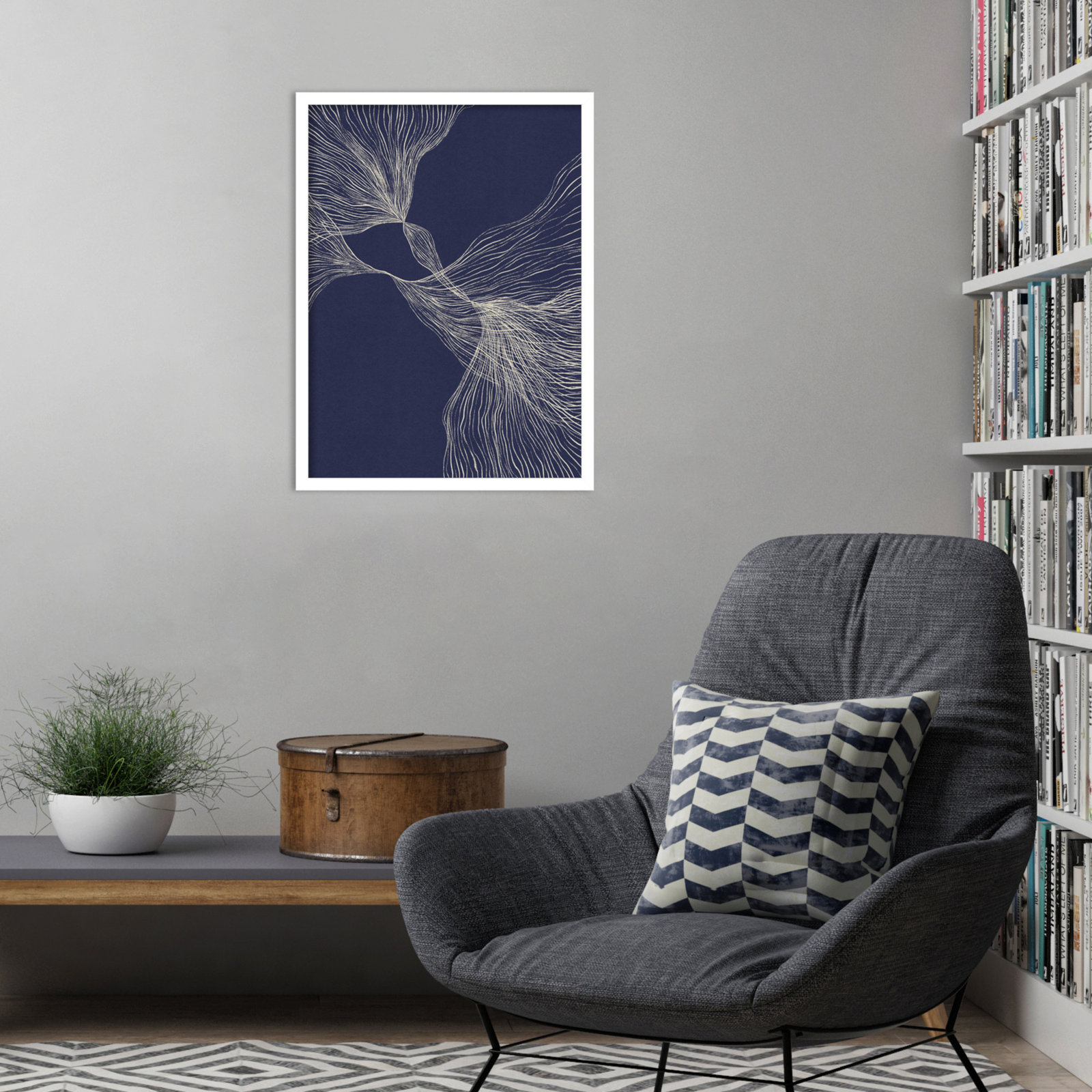 Interaction 1 by Alisa Galitsyna, White, 25" H x 19" W x 1" D