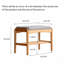 Banc à chaussures en bois massif, banc de rangement moderne Mid-Century avec coussin éponge à rebond élevé-317943036