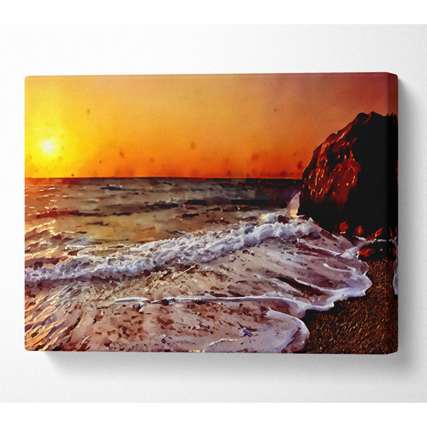 House of Hampton Swell of the Ocean Sun - Wrapped Canvas Art Prints ...