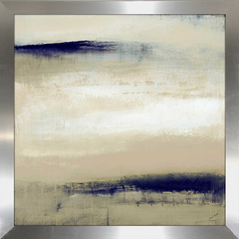«Night Comes Through II», reproduction de peinture acrylique, H 25,5 po x l 25,5 po x P 1 po, Encadrement argenté