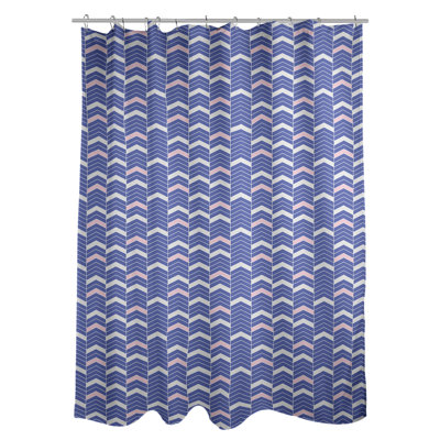 Rideau de douche simple à chevrons