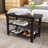 6-9 Pair of Shoes Natural Bamboo Shoe Rack Bench, 3-Tier Multi-Functional Shoe Storage and Bench, Space-Saving Organizer-1239489458-1223835839