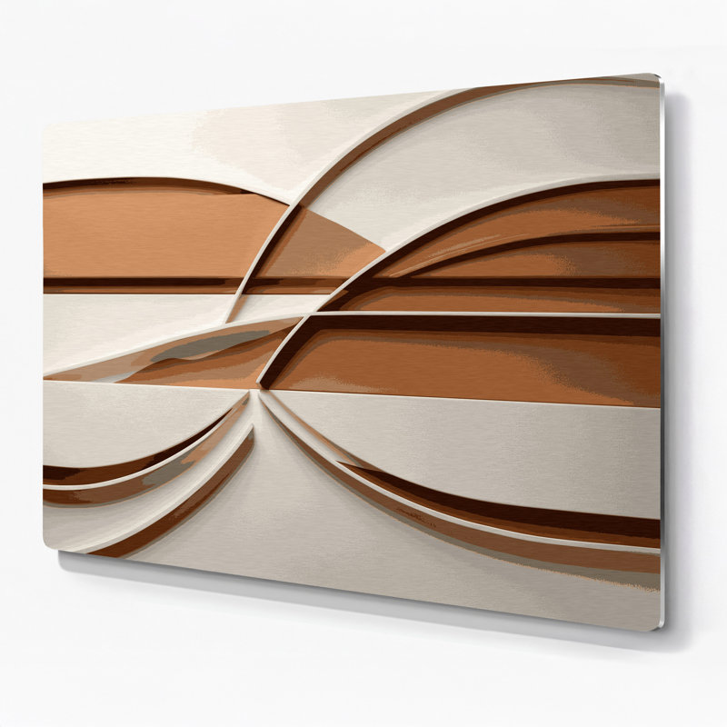 Minimalisme 21, art mural en métal brun, H 20 po x l 30 po