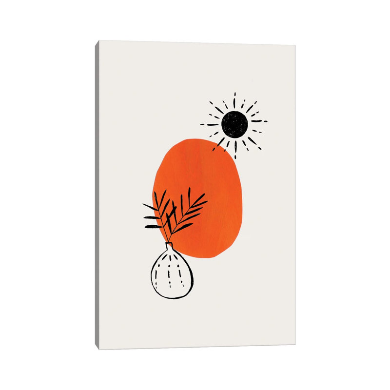 Minimal Orange Plant by EnShape - Wrapped Canvas Gallery-Wrapped Canvas Giclée, 20.32 cm H x 30.48 cm W