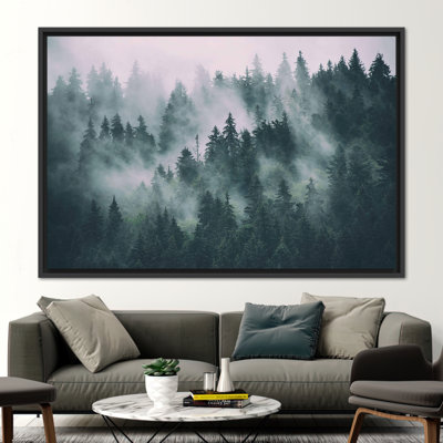 Misty Mountain Printed, Forest Landscape Printed, View Canvas Art, Mountain Landscape Wall Decor, Misty Forest Printed, Forest Wall Art,