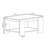 Modern Coffee Table, White Finish, 35.4 x 17.2 x 23.0 inches | 100% Melamine Coated Particle Board, Thickness: 0.7 inches | Stylish & Functional Design for Living Room or Office, Easy to Clean & Durable