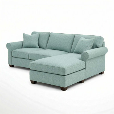 L-Shaped Sectional Sofa with Custom Fabric Options and Fast USA Shipping