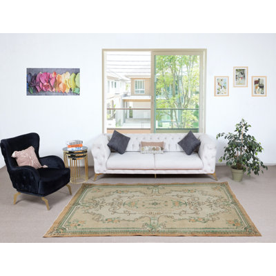 Tapis turc en laine fabriqué à la main d'inspiration française French Aubusson