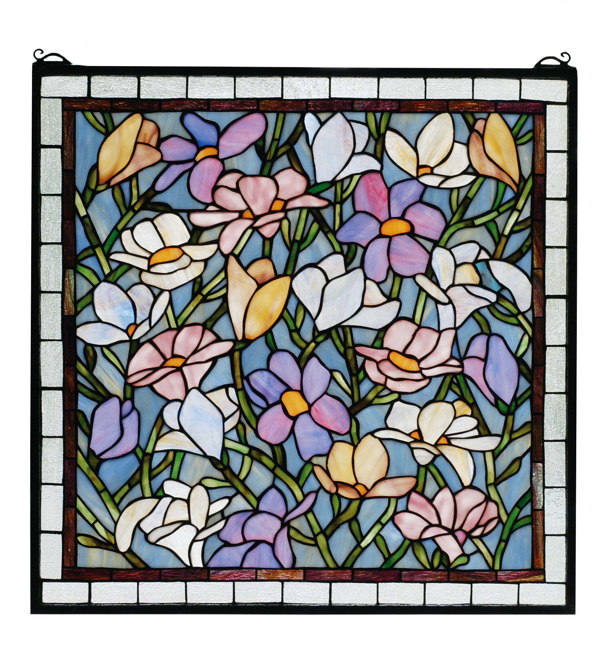 Astoria Grand Diane Sugar Magnolia Stained Glass Window & Reviews | Wayfair