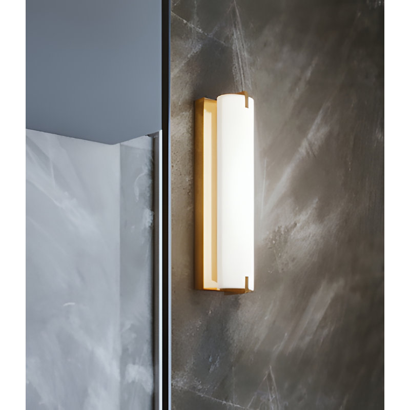 Zaydian LED Flush Mounted Sconce, Satin Brass