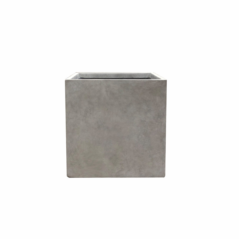Boîte à fleurs en béton Wabbaseka, H 10 po x l 10 po x P 10 po, Béton vieilli