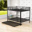Lit superposé double au-dessus de double avec lit gigogne simple-1162892187