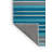 Washable Cerulean Light Gray Striped Area Rug-663908194