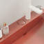 24" Bathroom Vanity With Ceramic Basin, Freestanding Bathroom Console Sink Set, Glossy Red Rectangular Ceramic Basin Without Faucet, Open Metal Leg, Storage Shelves-1701175153-1701175055
