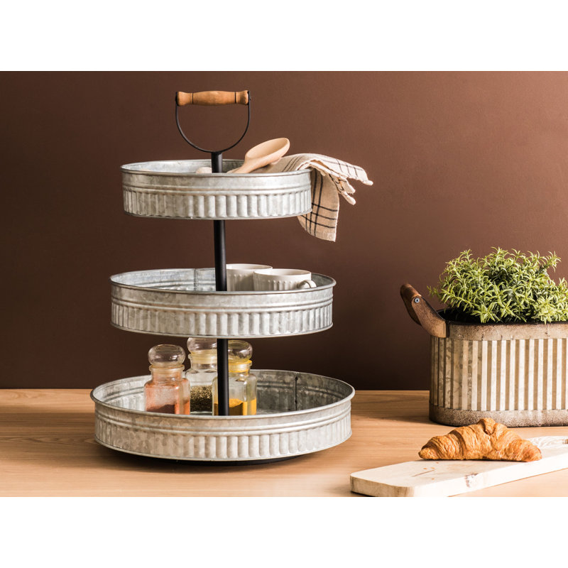3-Tiered Cake Stand KOUIGN Silver Tiered Stand